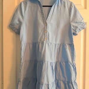 Zara Light Blue V-Neck Tunic Top